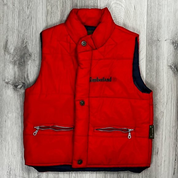 Timberland Vintage Red XS Puffer Vest - Picture 1 of 7